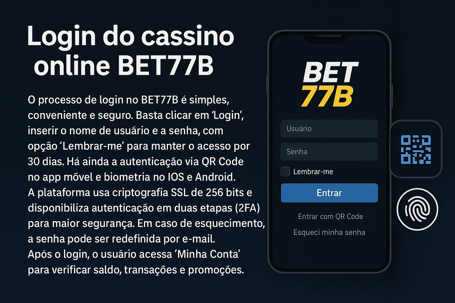 Criar uma nova Conta no plataforma BET77B 
